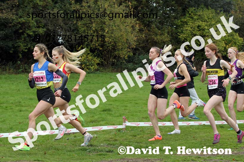 Junior womens 2021 National Cross Country Relays, Berry Hill Park, Mansfield. Photo: David T. Hewitson/Sports for All Pics